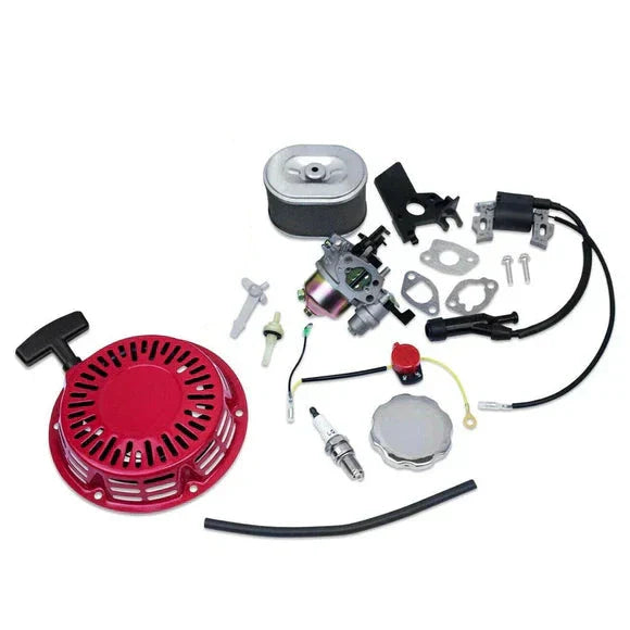 Tune Up Kit fits Honda GX110, GX120 Recoil Carburetor, Ignition Coil, Spark Plug, Air Filter