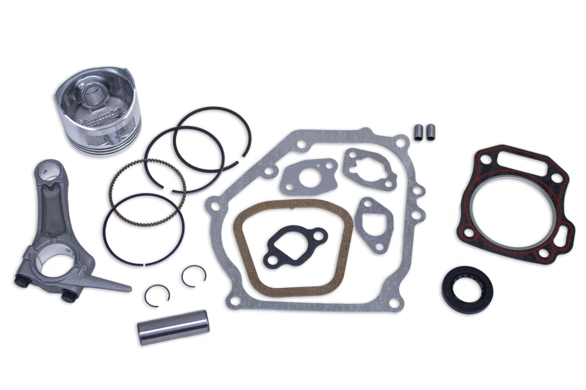Top end rebuild kit for Honda GX160 5.5HP with piston kit, connecting rod, gasket kit and low oil sensor