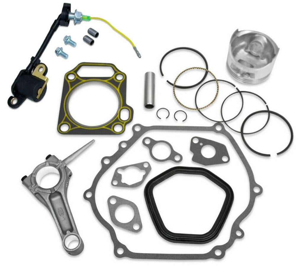 Top end rebuild kit for Honda GX270 9HP with piston kit, connecting rod, gasket kit and low oil sensor