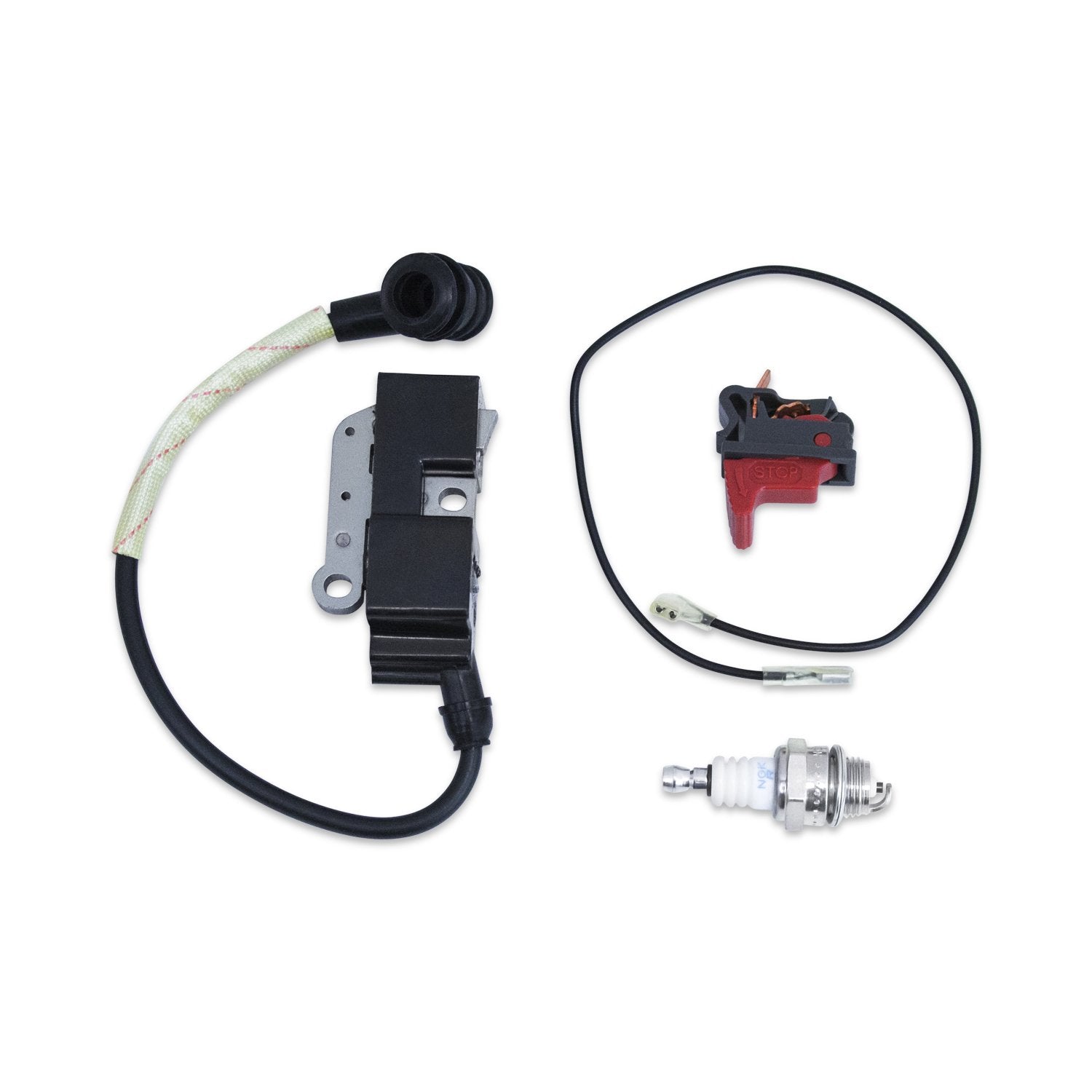 Ignition Kit fits Husqvarna K750, K760 Ignition Coil Spark Plug Stop Switch