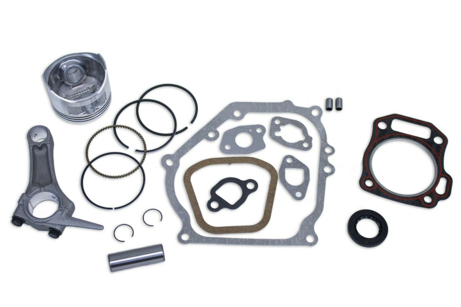 Piston Kit with Connecting Rod, Gasket Kit fits Honda GX200 6.5HP USA