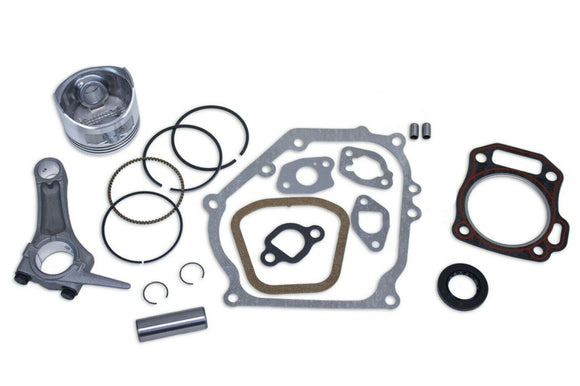 Top end rebuild kit for Honda GX200 6.5HP with piston kit, connecting rod, gasket kit and low oil sensor