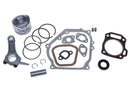 Top end rebuild kit for Honda GX160 5.5HP with piston kit, connecting rod, gasket kit and low oil sensor