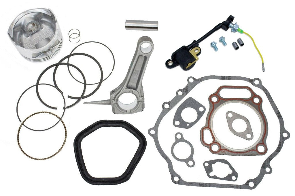 Top end rebuild kit for Honda GX390 13HP with piston kit, connecting rod, gasket kit and low oil sensor