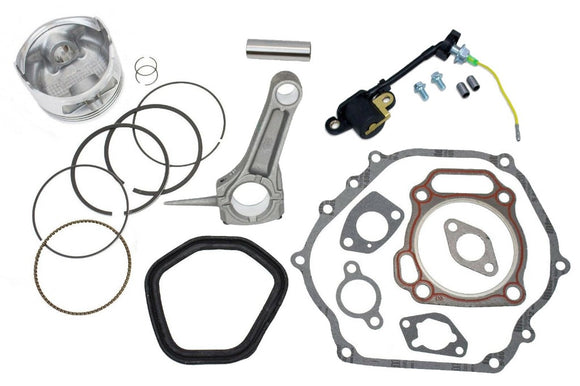 Top end rebuild kit for Honda GX390 13HP with piston kit, connecting rod, gasket kit and low oil sensor